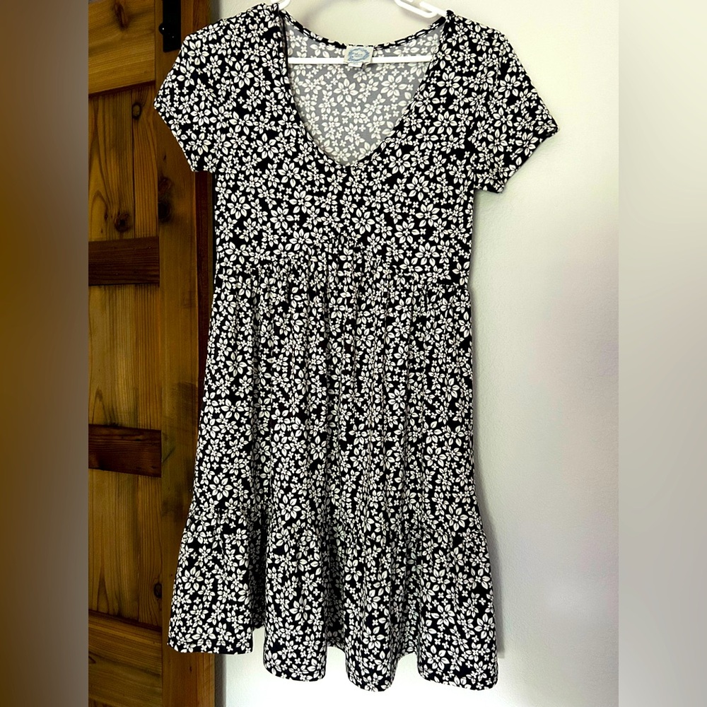 Blue & White Floral Dress